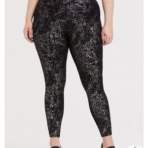Torrid metallic splatter leggings